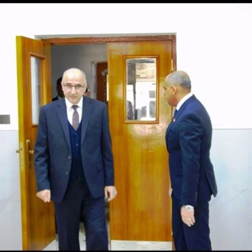 President of Baghdad University inspects the College of Languages at Bab Al-Muadham Complex.