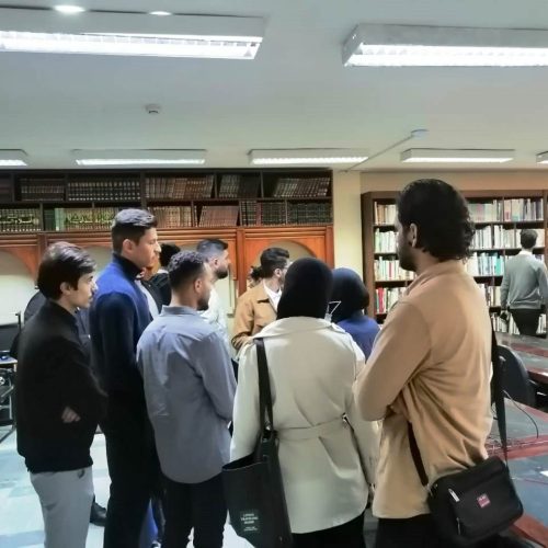 Professors and students of the Department of English Language hosted by the National Library and Archives