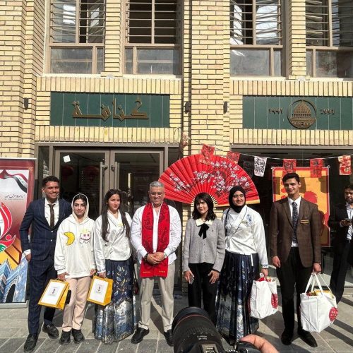 Students of the Chinese Language Department Participate in the Chinese Spring Festival Celebration (2) Students of the Chinese Language Department Participate in the Chinese Spring Festival Celebration (2)
